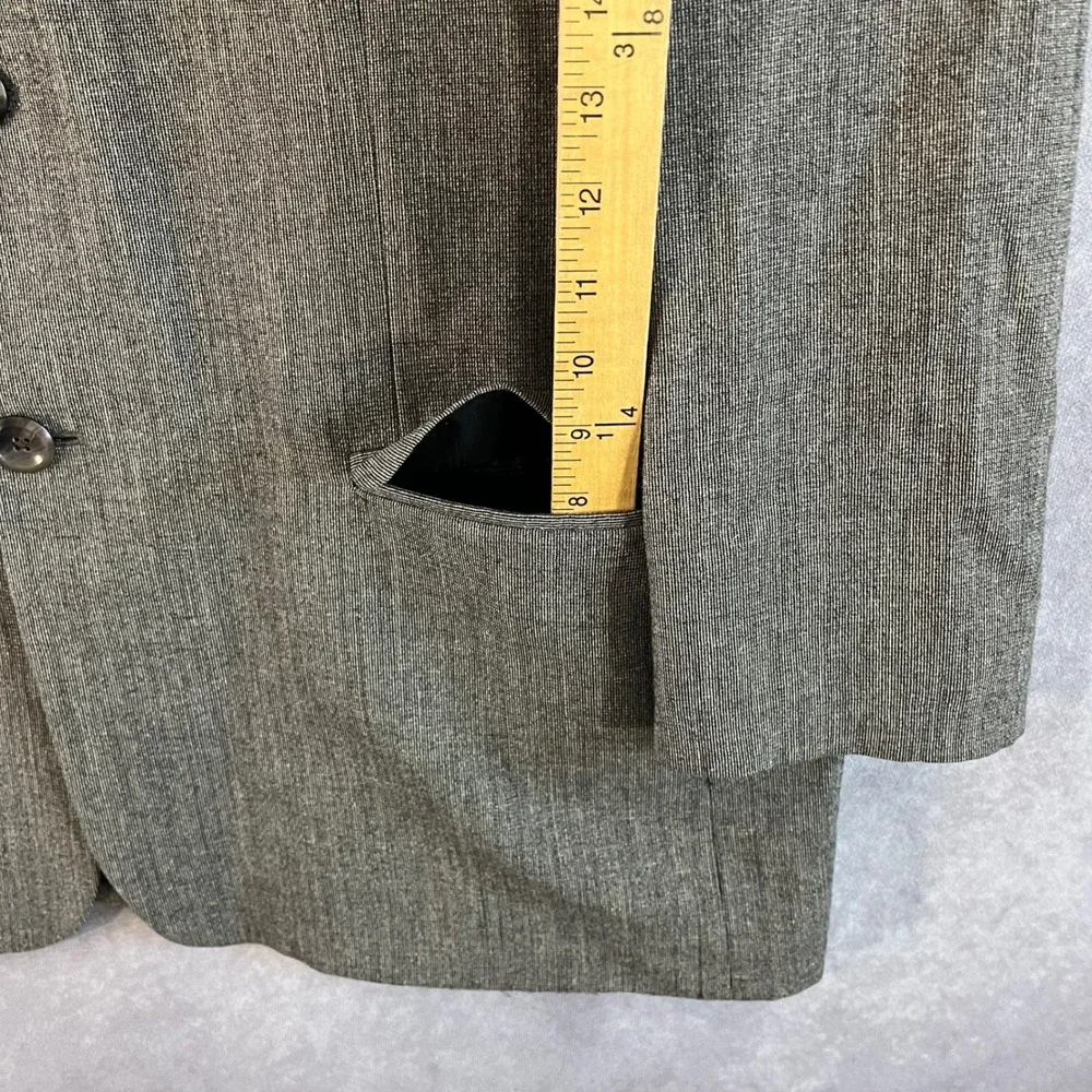 Banana Republic Blazer Men 46L Grey Wool Blend Made in Italy 3-Button Sport Coat